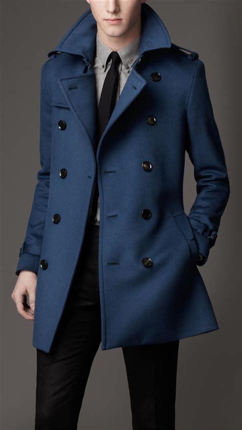 burberry half tan half blue jacket|Burberry trench coat.